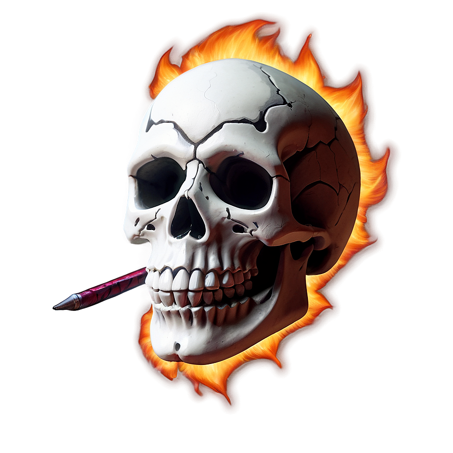 Flaming Skull Mirage Png Eyb PNG image