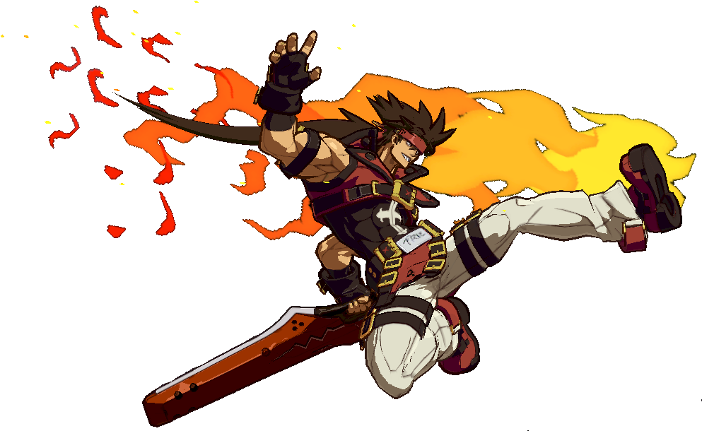Flaming_ Sword_ Anime_ Character_ Action_ Pose PNG image