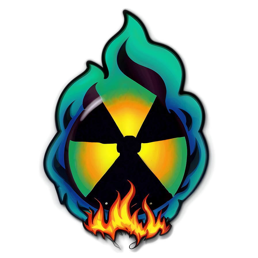 Flaming Toxic Symbol Png 87 PNG image