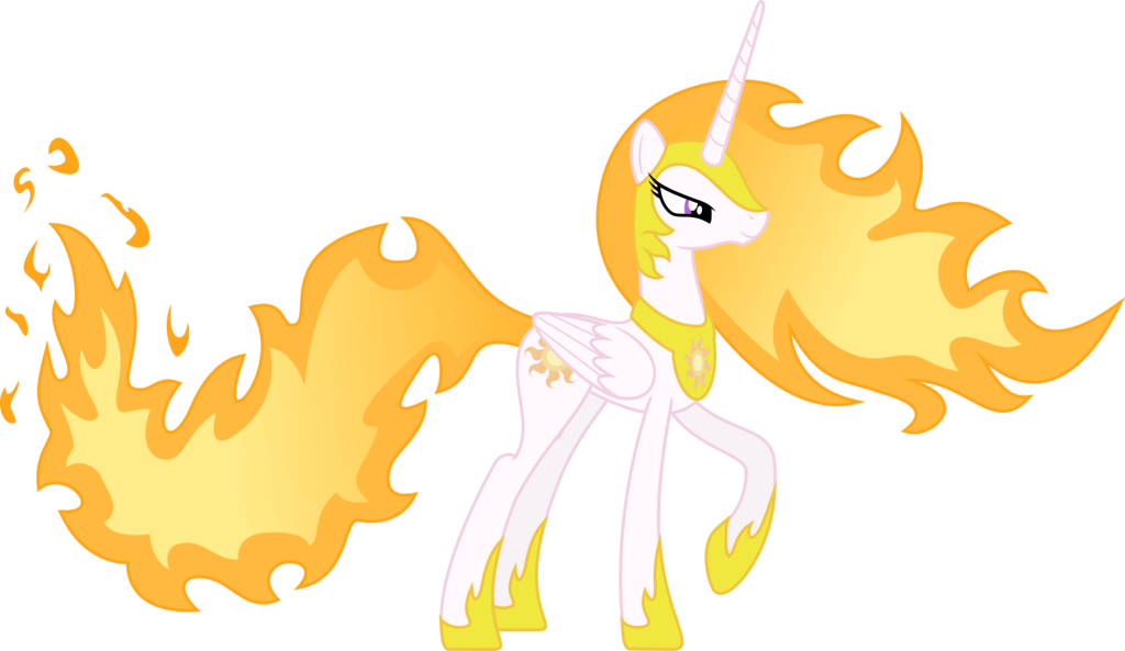 Flaming Unicorn Character PNG image
