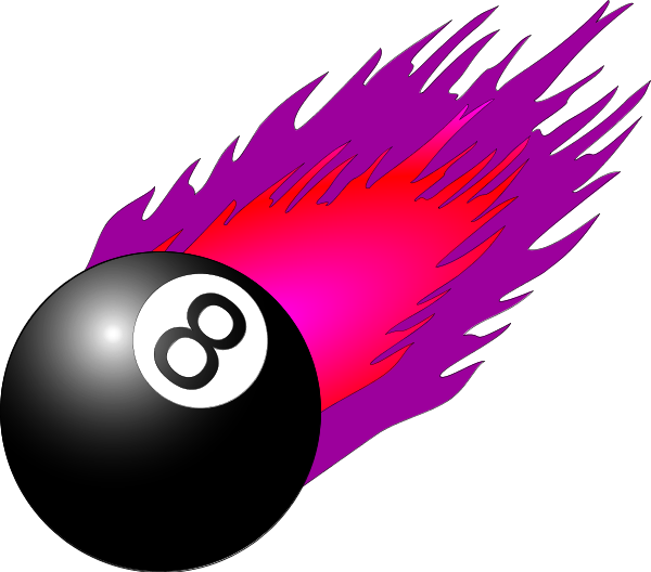 Flaming8 Ball Graphic PNG image