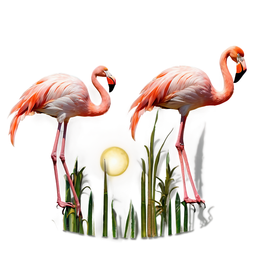 Flamingo And Moonlight Png 88 PNG image