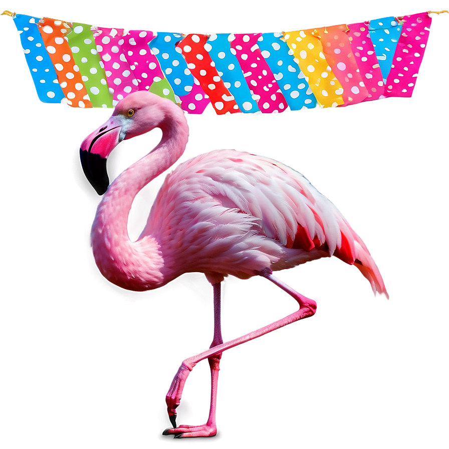 Flamingo Birthday Banner Png Bqs PNG image