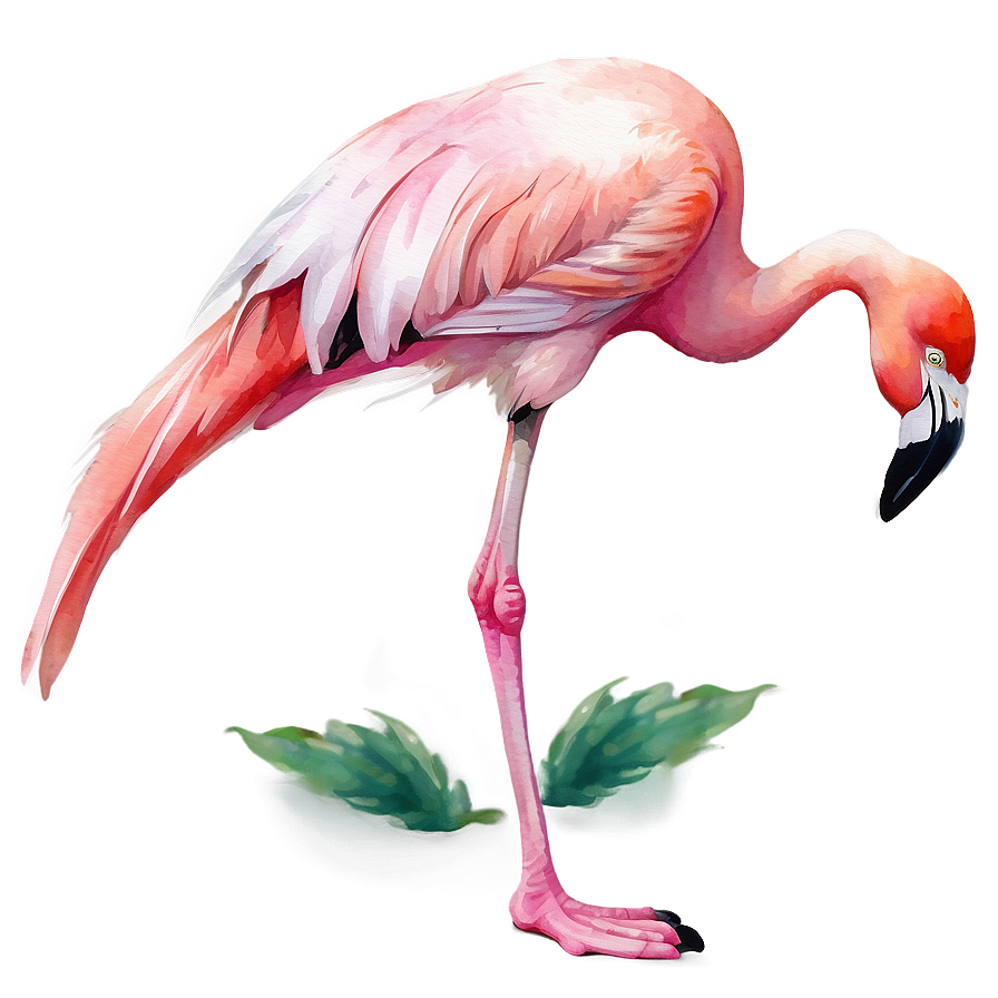 Flamingo Digital Watercolor Png Tgj PNG image