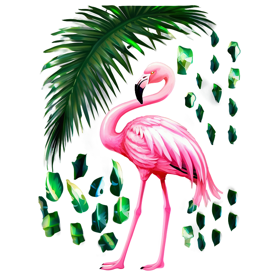 Flamingo Tropical Paradise Png 06292024 PNG image
