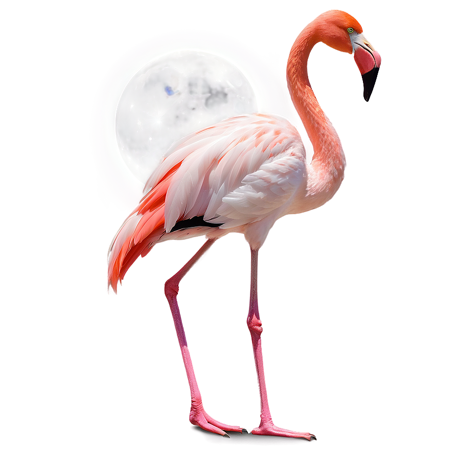 Flamingo Under Moonlight Png 06292024 PNG image