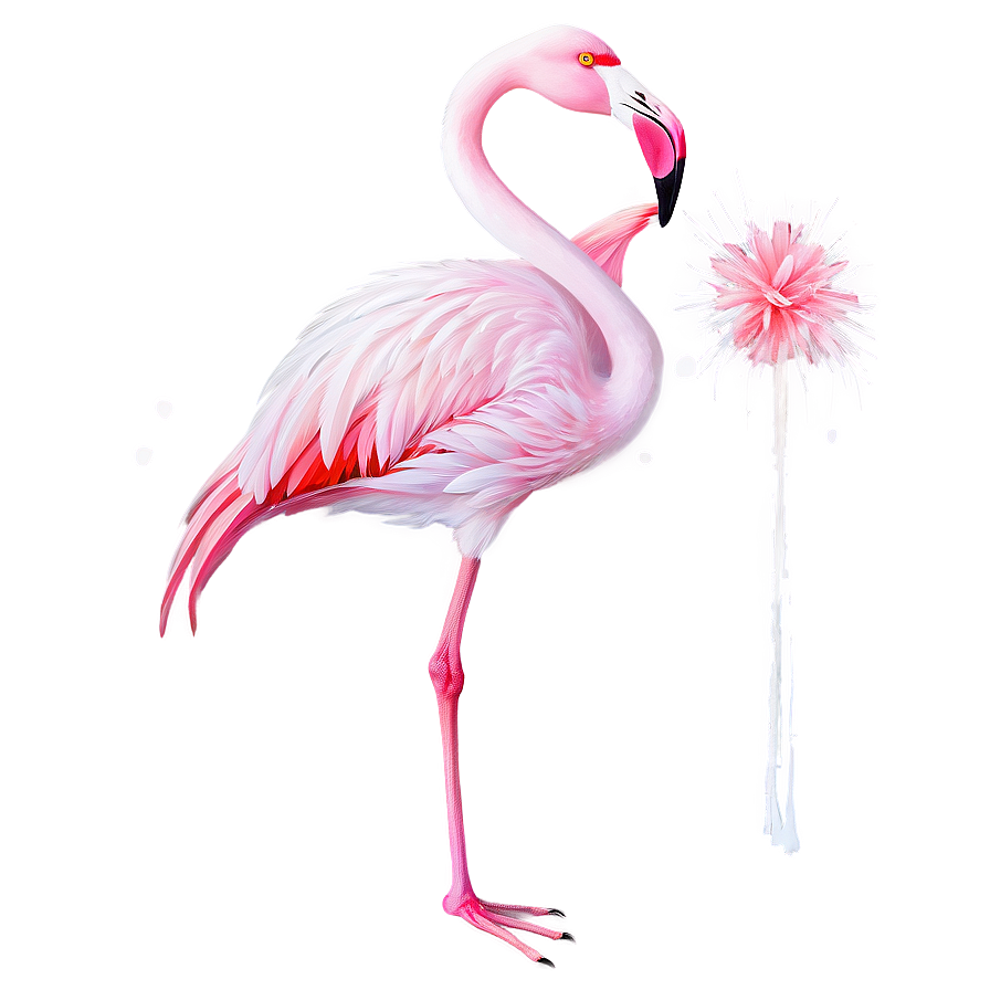 Flamingo Winter Wonderland Png 7 PNG image