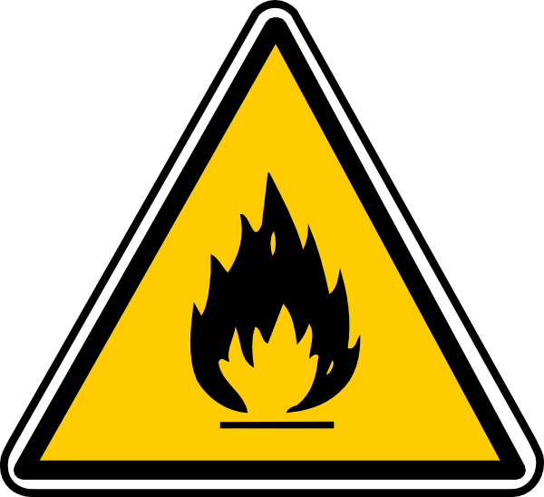 Flammable Hazard Sign PNG image