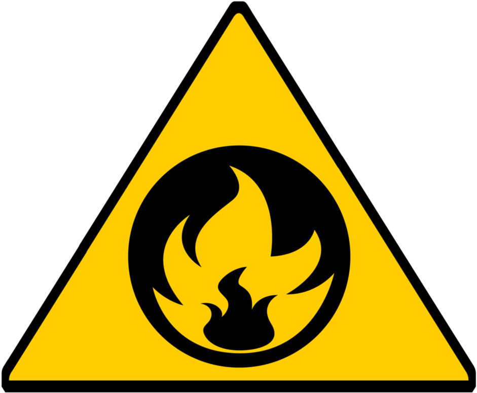 Flammable Material Warning Sign PNG image