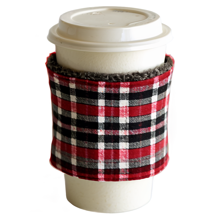 Flannel Coffee Cozy Png Ckc PNG image