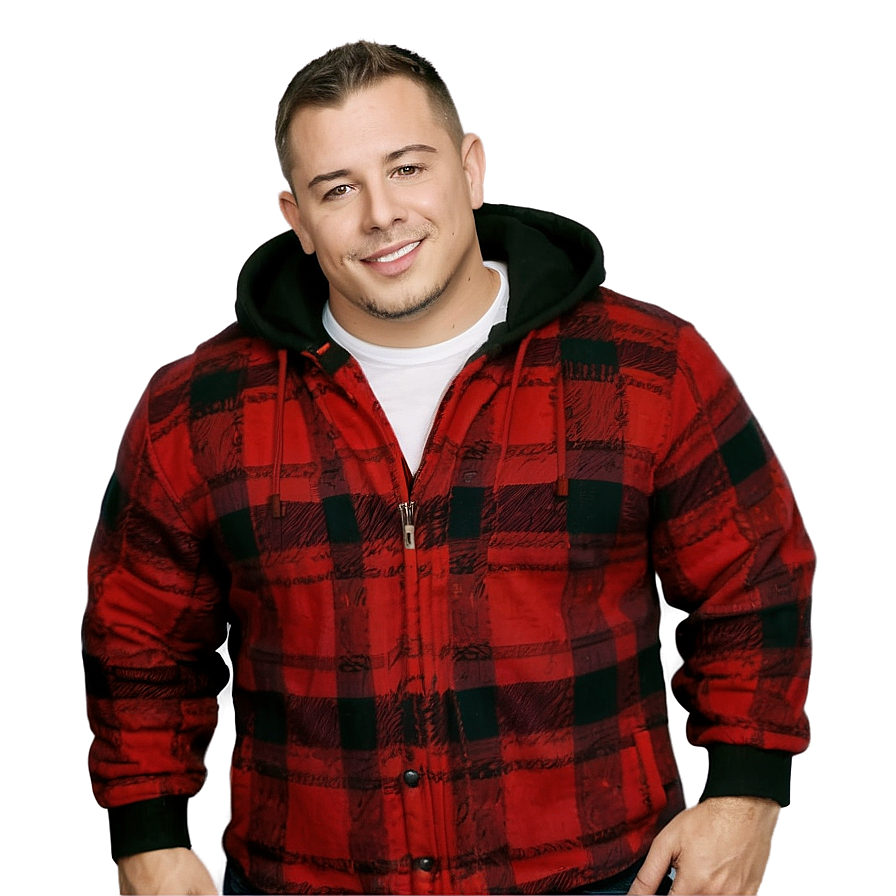 Flannel Sleeved Hoodie Png Qap PNG image