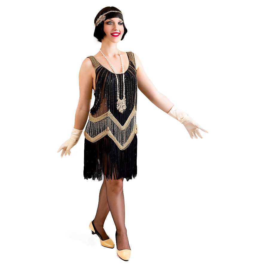 Flapper 1920s Dress Png Gmf PNG image