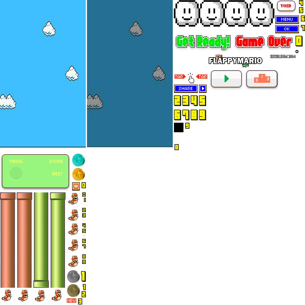 Flappy_ Bird_ Variations_ Collage PNG image