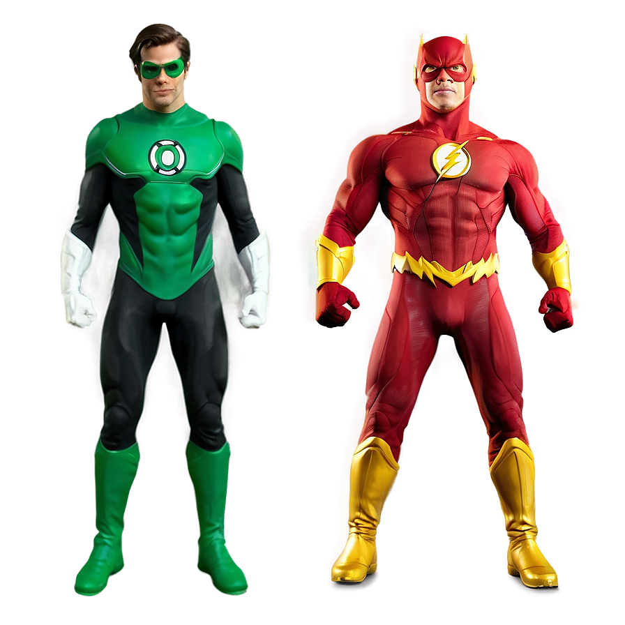 Flash And Green Lantern Png Vmo PNG image