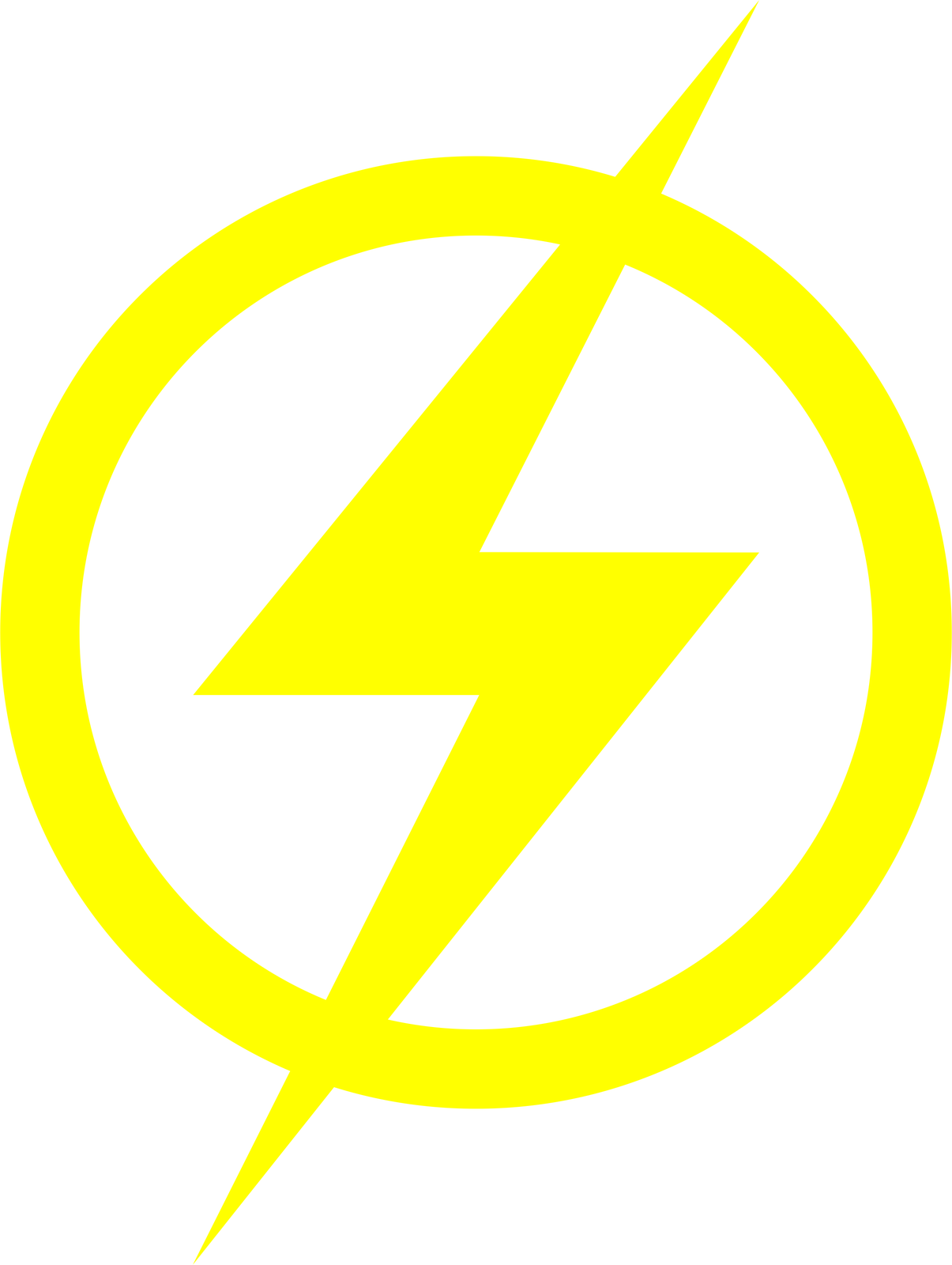 Flash Symbol Yellow Lightning Bolt PNG image