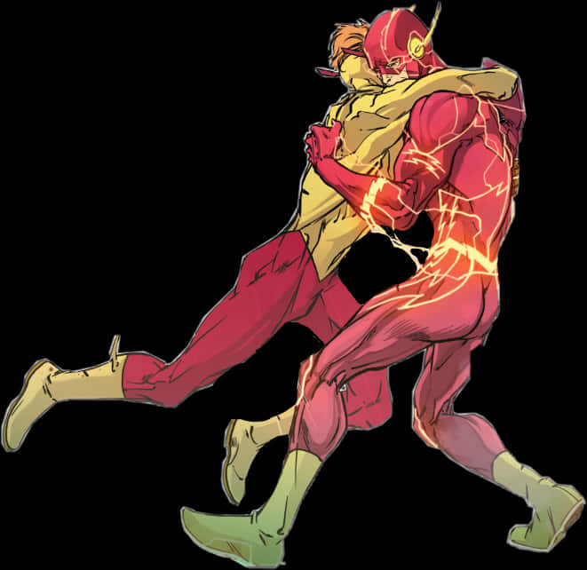 Flash_vs_ Reverse Flash_ Race PNG image