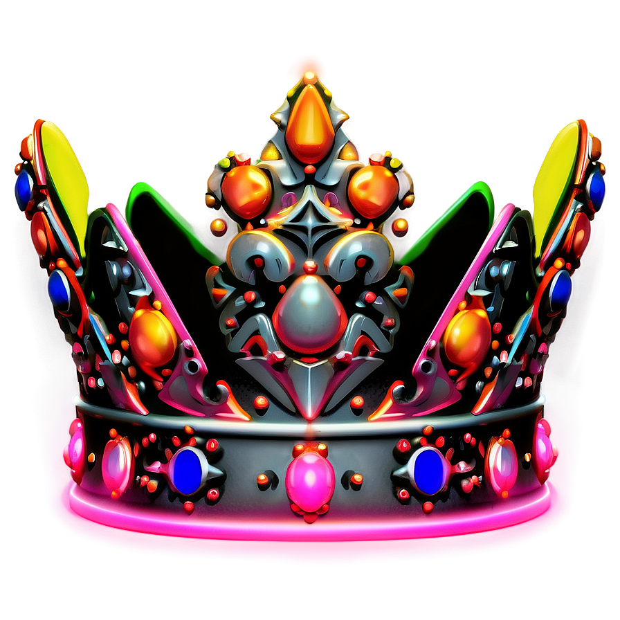 Flashing Neon Crown Png Pso67 PNG image