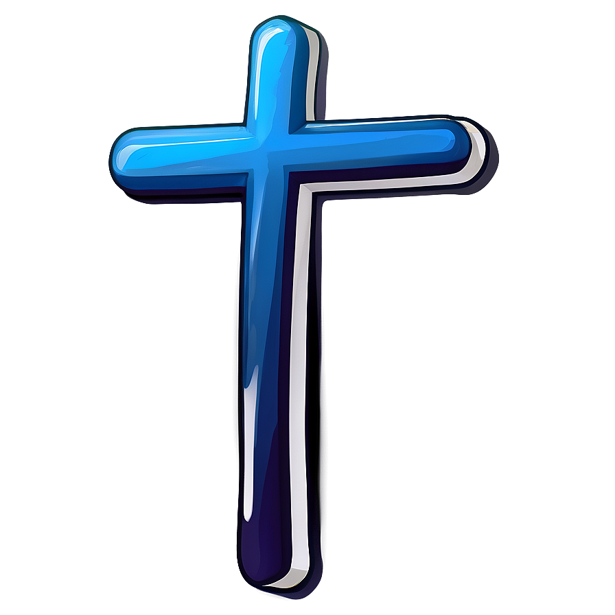 Flat Blue Cross Design Png Kdr53 PNG image