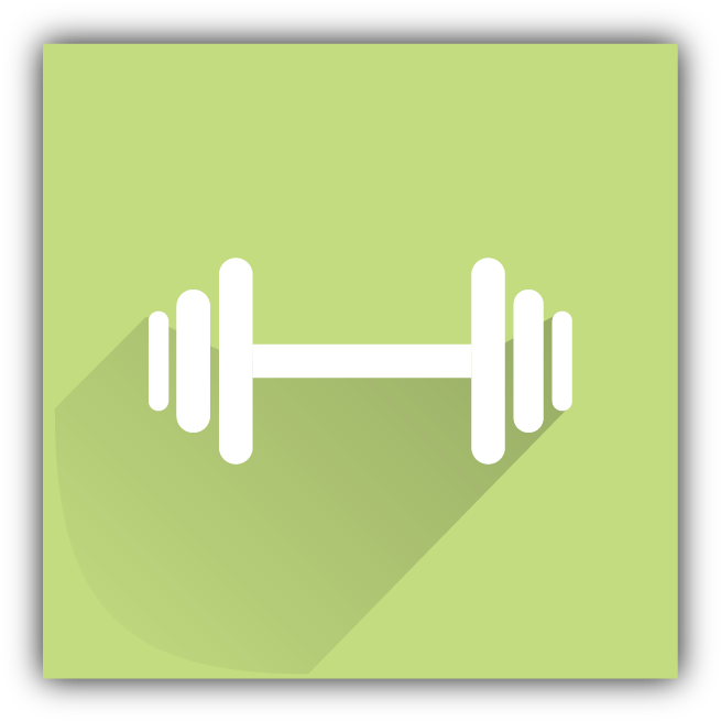 Flat Design Barbell Icon PNG image