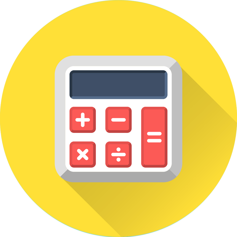 Flat Design Calculator Icon PNG image