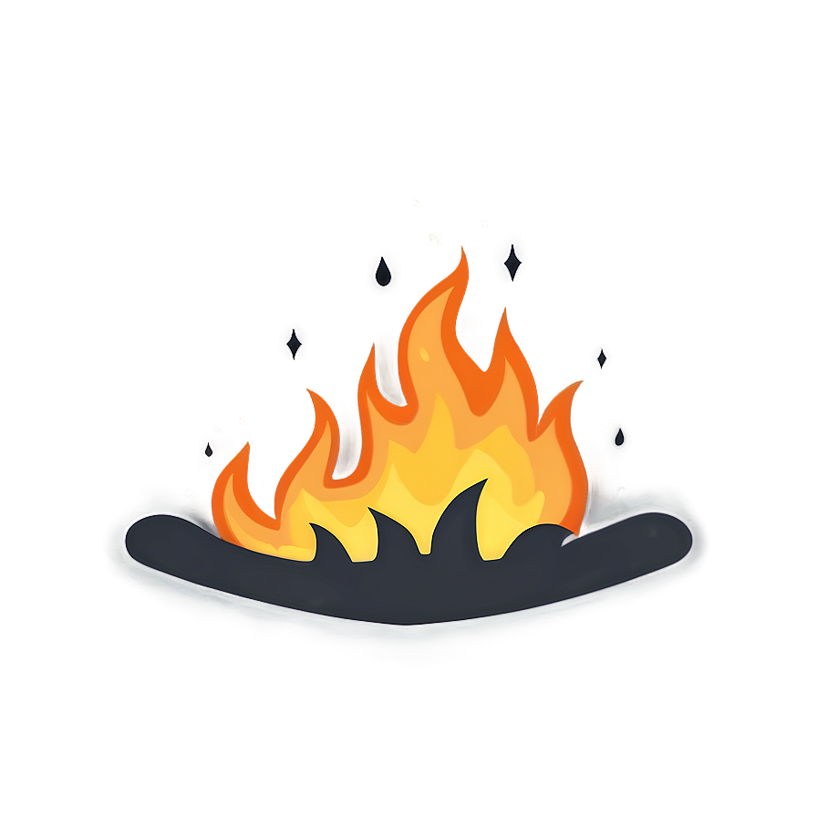 Flat Design Fire Cartoon Png Eqf35 PNG image