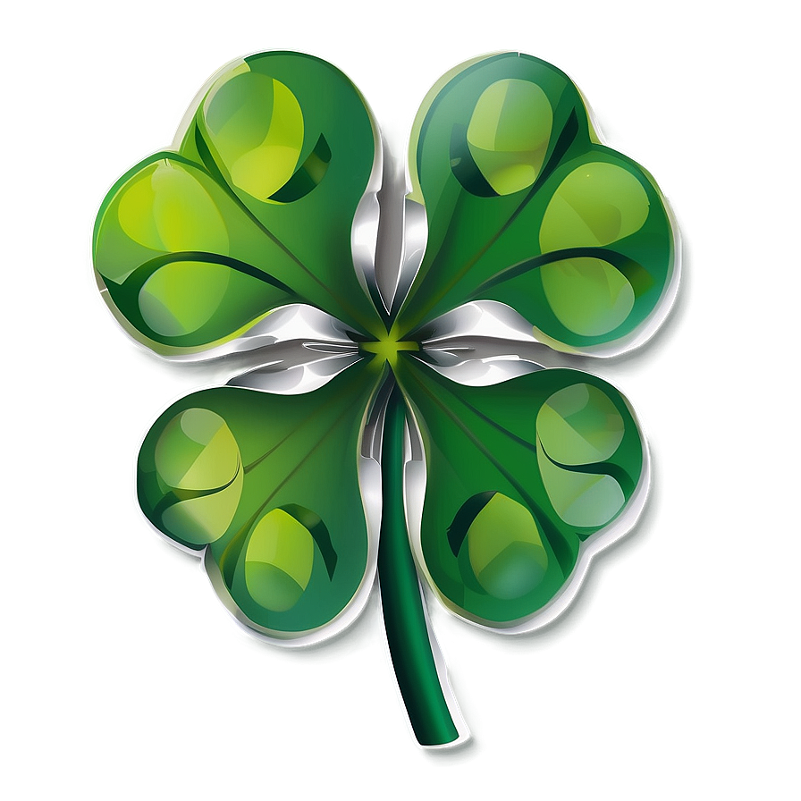 Flat Design Four Leaf Clover Png Qoj89 PNG image