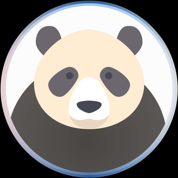 Flat Design Panda Icon PNG image