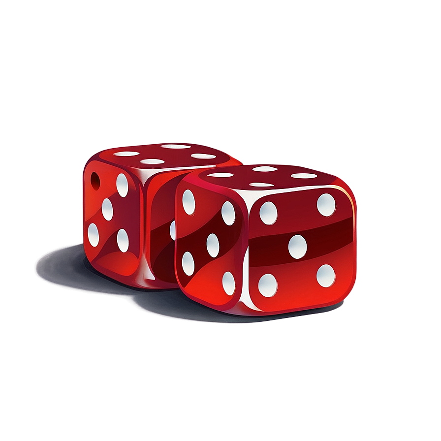 Flat Design Red Dice Png Sfx PNG image