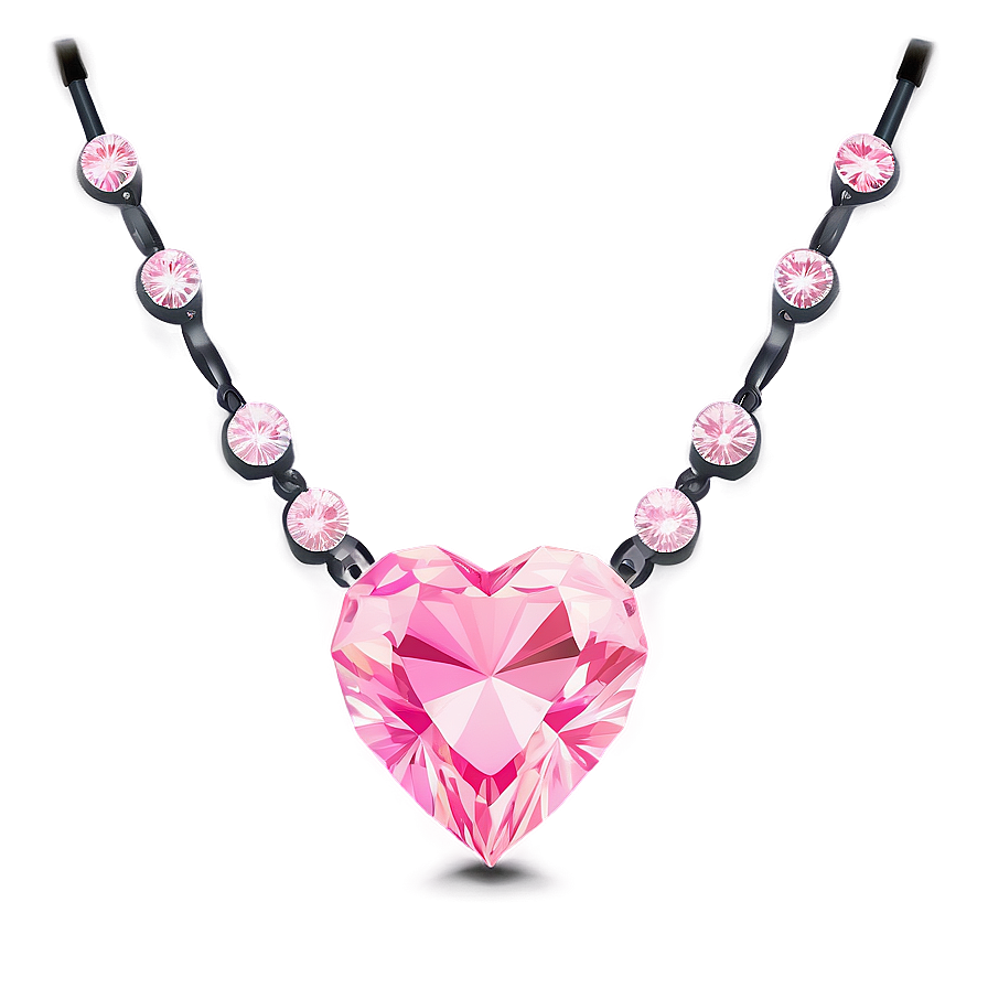 Flawless Pink Diamond Heart Illustration Png Sli PNG image