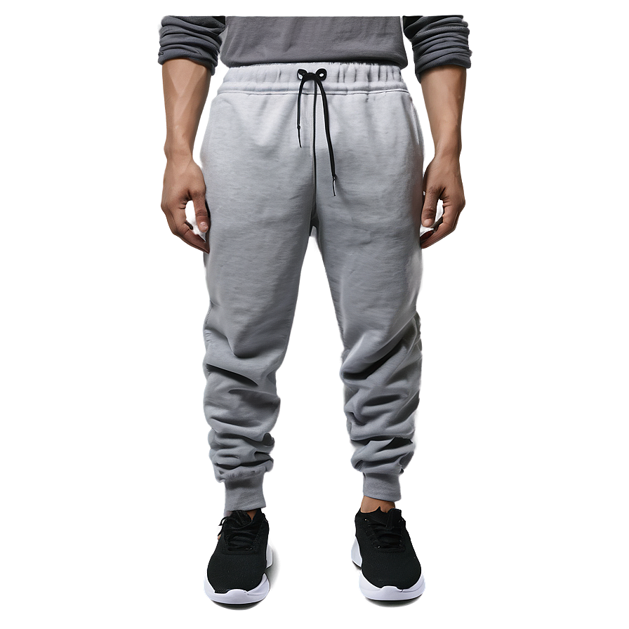 Fleece Grey Sweatpants Png 06282024 PNG image