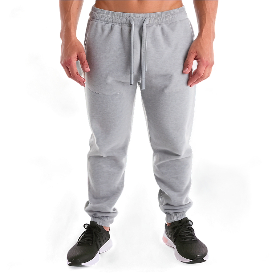 Fleece Grey Sweatpants Png 06282024 PNG image