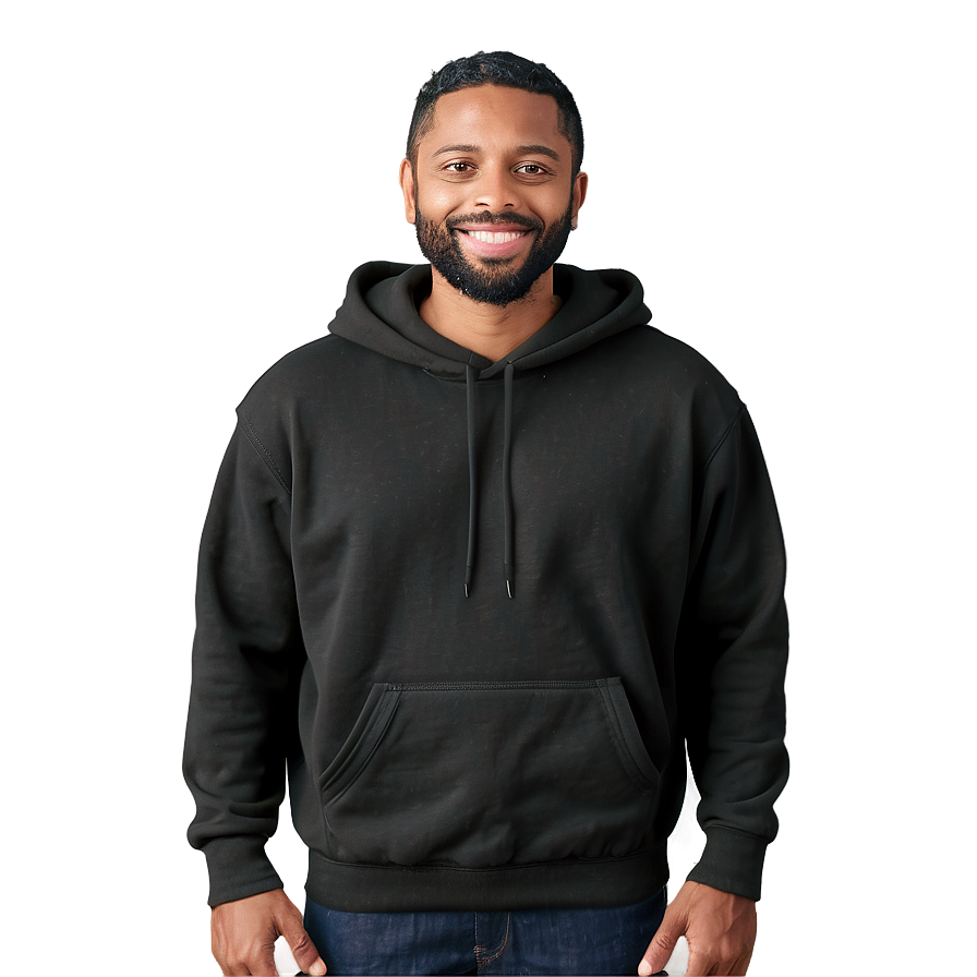 Fleece-lined Black Sweatshirt Comfort Png Pow95 PNG image