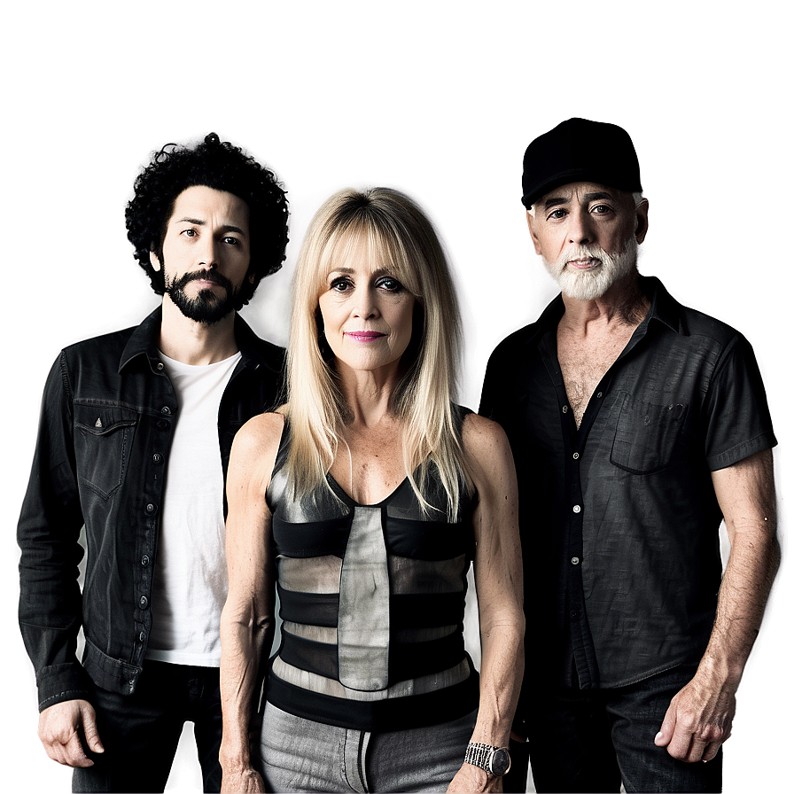 Fleetwood Mac Black And White Png 06252024 PNG image