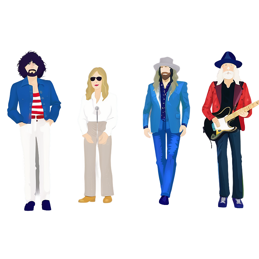 Fleetwood Mac Members Illustration Png Puk20 PNG image