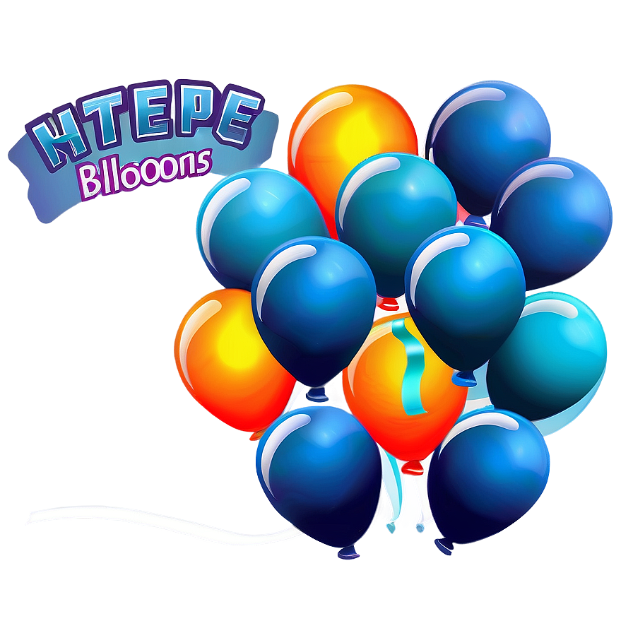 Floating Blue Balloons Png 1 PNG image