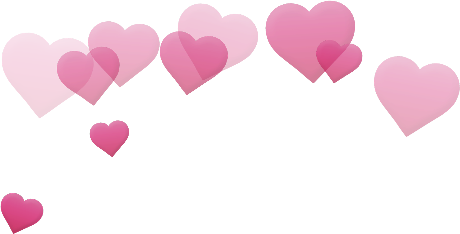 Floating Hearts Pattern PNG image