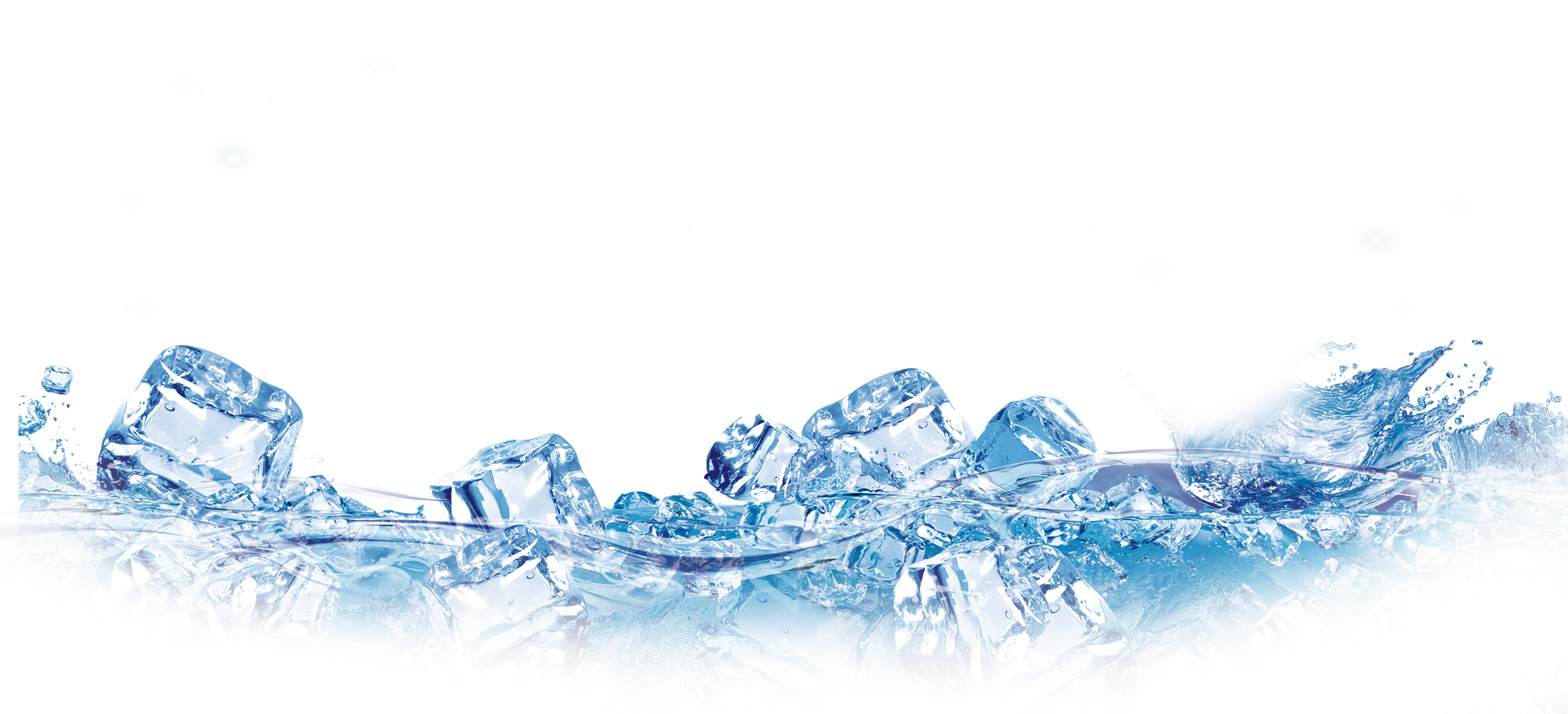 Floating Ice Cubes Water Splash PNG image