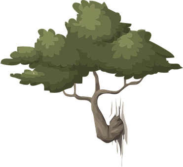 Floating Island Tree Illustration PNG image