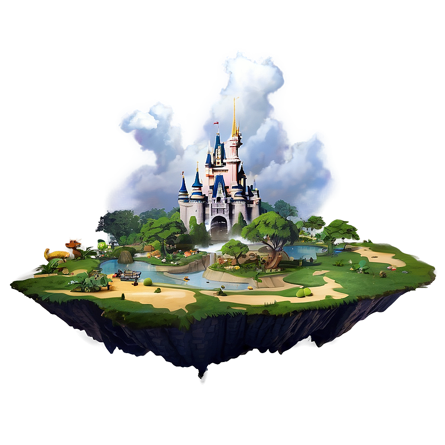 Floating Islands Magic Kingdom Png 06132024 PNG image