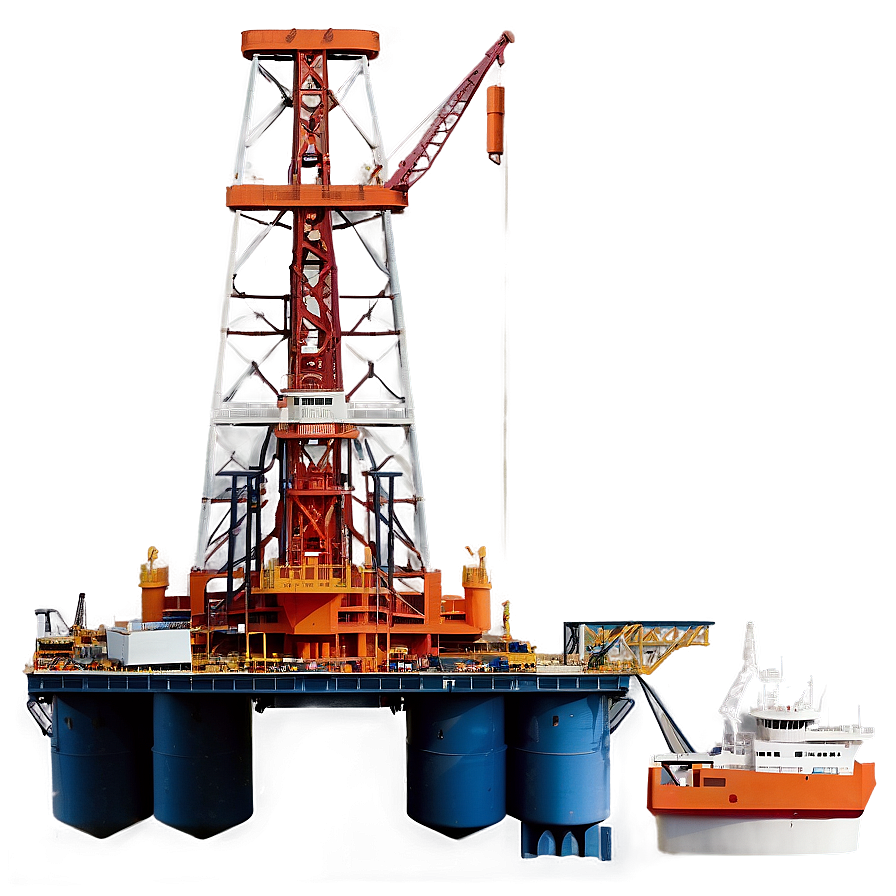 Floating Oil Rig Png Whl PNG image