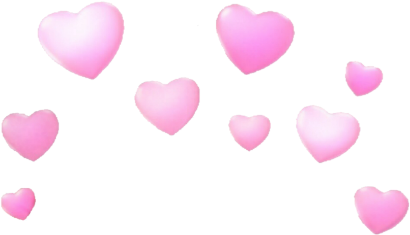 Floating Pink Hearts Transparent Background PNG image