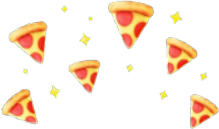 Floating Pizza Slicesand Stars Pattern PNG image