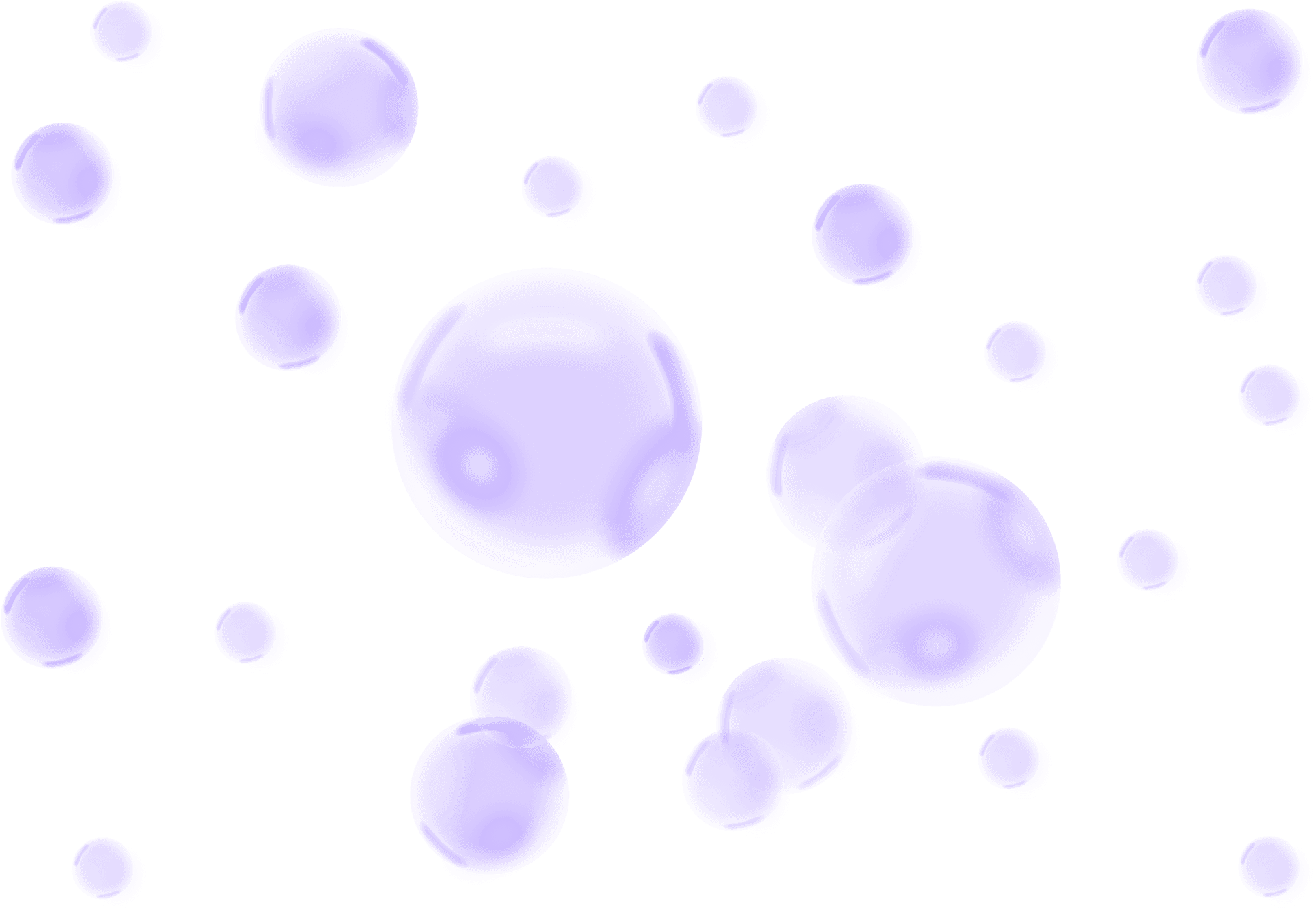 Floating Purple Soap Bubbles PNG image