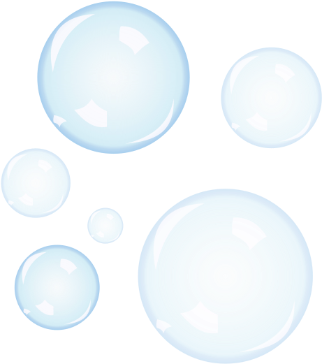 Floating Soap Bubbles Vector PNG image