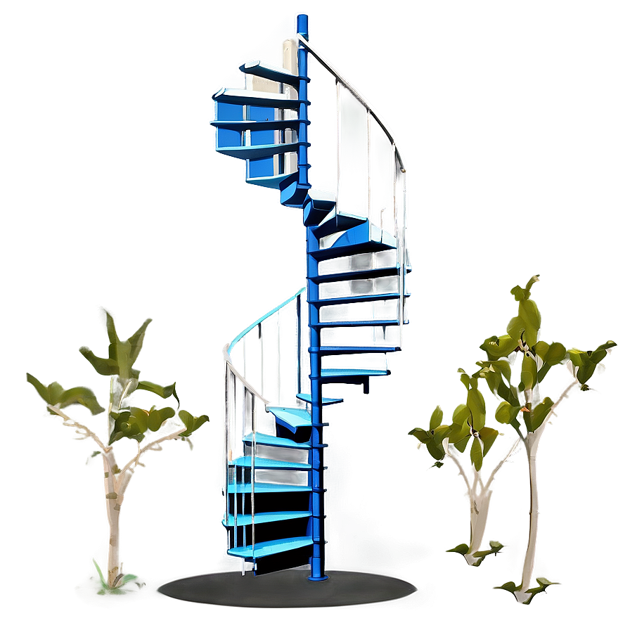 Floating Spiral Staircase Png 06242024 PNG image