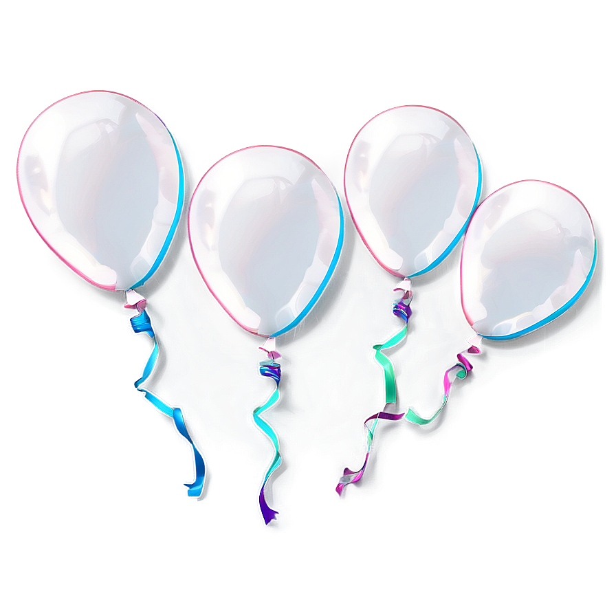 Floating White Balloon Bunch Png 06212024 PNG image