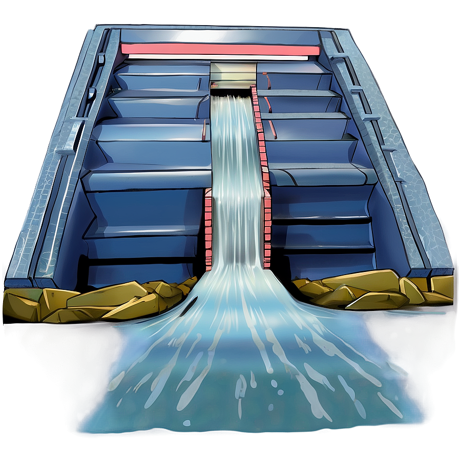 Floodgate Release At Dam Png 64 PNG image