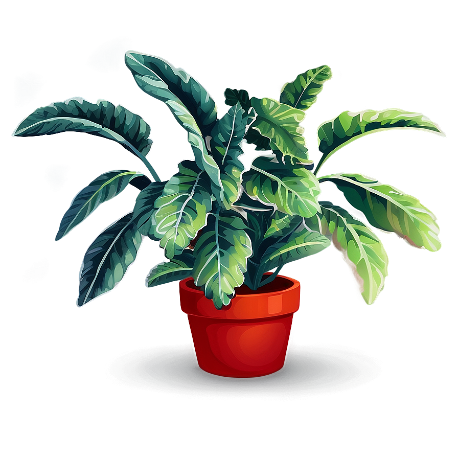 Floor Plant With Leaves Png Qfh30 PNG image