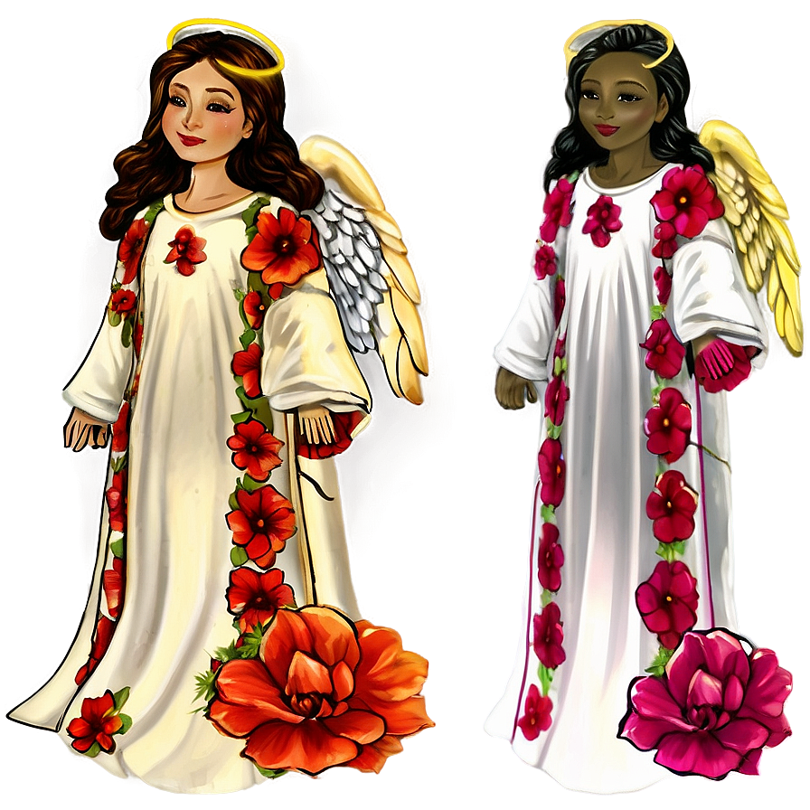 Floral Angels Png 13 PNG image