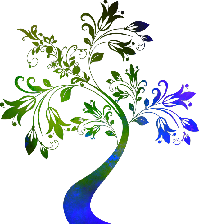 Floral Artwork Design PNG image